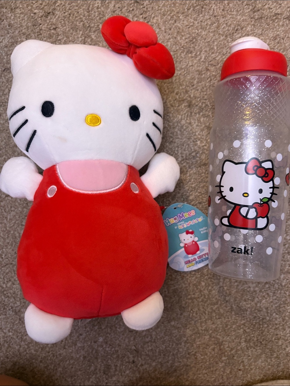 Squishmallows Hello Kitty Plush - White & Red